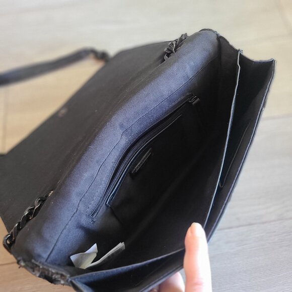 Aldo Black Chain Strap Quilted Purse - Picture 5 of 5